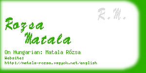 rozsa matala business card
