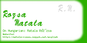 rozsa matala business card